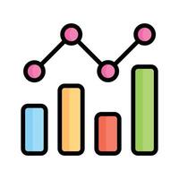 Bar chart representing performance metrics and analytics vector