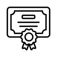 Certificate with a ribbon, symbolizing professional accreditation vector