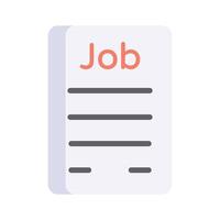 Document with Job title, symbolizing job applications or recruitment vector