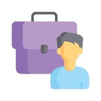 Briefcase with a person, representing a professional portfolio vector