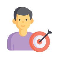 A target icon symbolizing personal or team goals vector