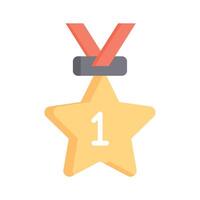 Medal with a star, symbolizing recognition of achievement vector