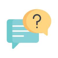 Speech bubble with question mark, symbolizing asking questions and inquiry vector