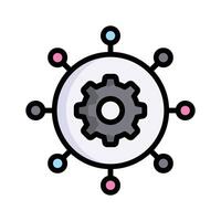 Gears and connections symbolizing automated processes vector