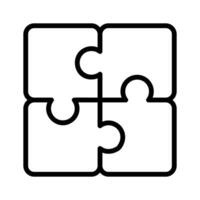 Puzzle pieces fitting together, symbolizing teamwork and collaboration vector