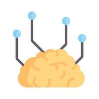 Brain with connections, symbolizing innovative and strategic thinking vector