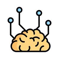 Brain with connections, symbolizing innovative and strategic thinking vector