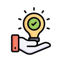 A lightbulb held by a hand, symbolizing insight and creative ideas vector