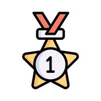 Medal with a star, symbolizing recognition of achievement vector
