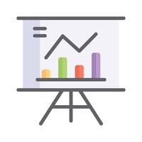 Chart on a board, symbolizing team performance review and feedback vector