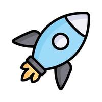 Rocket icon, symbolizing the start or launch of a project vector