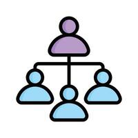 A group of people representing organizational hierarchy vector