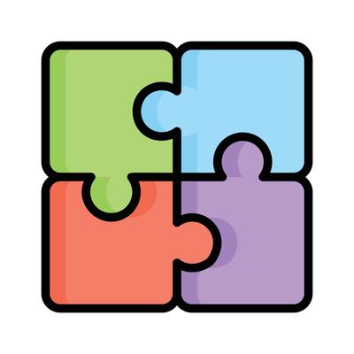 Puzzle pieces fitting together, symbolizing teamwork and collaboration