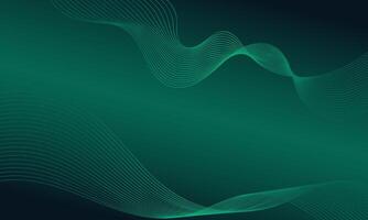 Abstract Green Wave Pattern with Minimalist Design vector