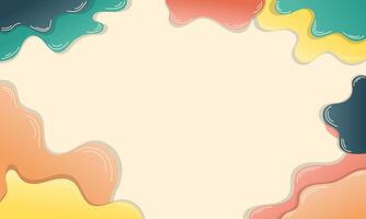 Abstract Background with Colorful Wavy Shapes vector