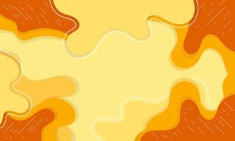 Abstract Background with Orange, Yellow, and White Wavy Shapes vector