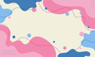 Abstract Background with Pink, Blue, and Cream Shapes vector