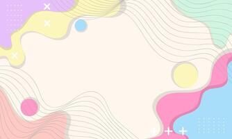Abstract Background with Pastel Shapes, Lines, and Geometric Elements vector
