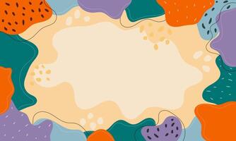 Abstract Background with Colorful Organic Shapes and Dots vector