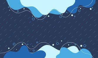 Abstract Blue and White Shapes with White Lines on a Dark Blue Background vector