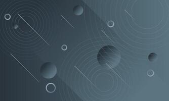 Abstract Geometric Pattern with Circles and Lines on a Blue Background vector