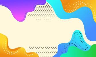 Abstract Colorful Background with Wavy Shapes and Dotted Patterns vector