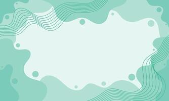 Abstract Background with Wavy Lines and Fluid Shapes in Green and White vector