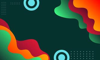 Abstract Background with Wavy Shapes and Circles vector