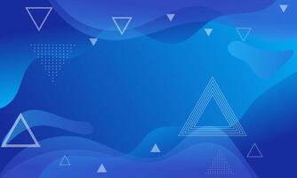 Abstract Blue Background with White Triangles and Waves vector