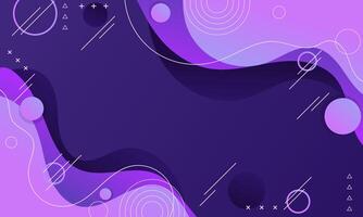 Abstract Purple and White Geometric Design with Waves vector