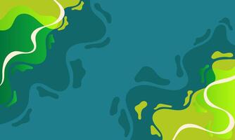 Abstract Background with Green and Teal Swirls vector