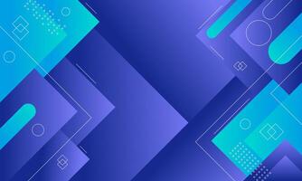 Abstract Blue and Teal Geometric Background with Shapes and Lines vector