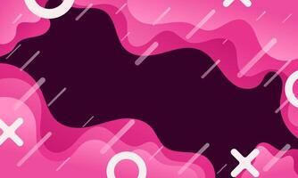 Abstract Pink and White Geometric Pattern with Wavy Shapes and Diagonal Lines vector