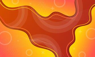 Abstract Orange and Red Background with Geometric Shapes and Lines vector