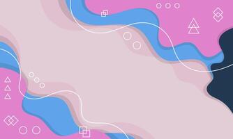Abstract Background with Curved Shapes and Geometric Elements vector