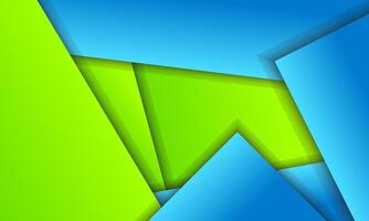 Abstract Geometric Design with Blue and Green Shapes vector