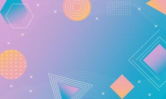 Abstract Geometric Pattern with Gradient Colors on a Blue Background vector