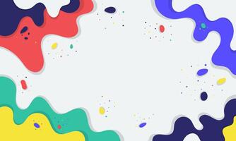 Abstract background with colorful fluid shapes and dots vector