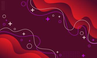 Abstract Red and Purple Background with Geometric Shapes and Lines vector