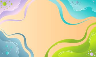 Abstract Colorful Waves and Bubbles Background vector