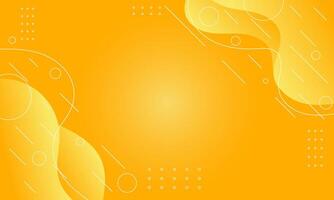 Abstract Yellow Background with White Geometric Shapes vector