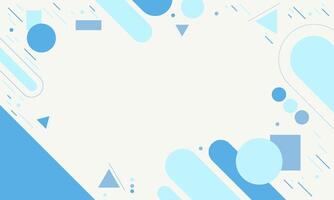 Abstract Blue and White Geometric Shapes Background vector