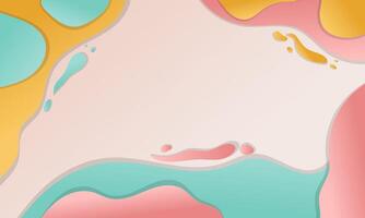 Abstract Background with Pastel Color Liquid Shapes vector