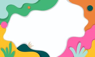 Abstract Background with Colorful Shapes and White Space vector