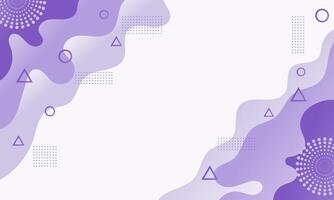 Abstract Purple and White Geometric Background with Fluid Shapes vector