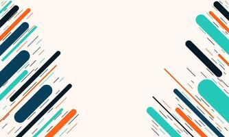 Abstract Background with Diagonal Lines and Rounded Shapes in Blue, Orange, and Teal vector