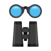 Binoculars, front and top views, isolated on white background vector