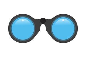 Illustration of binoculars, front view, isolated on white background vector