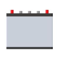 Illustration of a motorcycle battery. Isolated on a white background. Accumulator, a part of the motorcycle engine vector