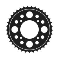 Illustration of a motorcycle gear, silhouette design, isolated on a white background. Flat icon vector